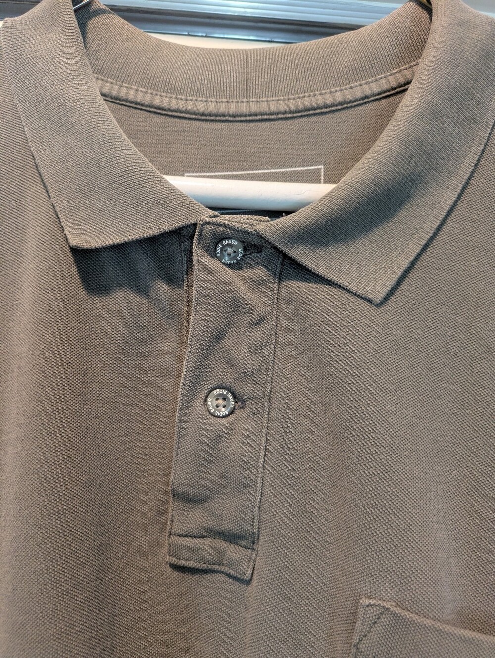 Men's Eddie Bauer Polo Shirt - Grey Green 2TXL